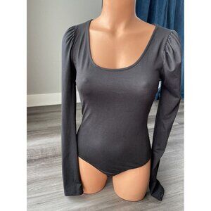 Sadie X Sage Black Long Sleeve Bodysuit Blouse Size XS Stretch